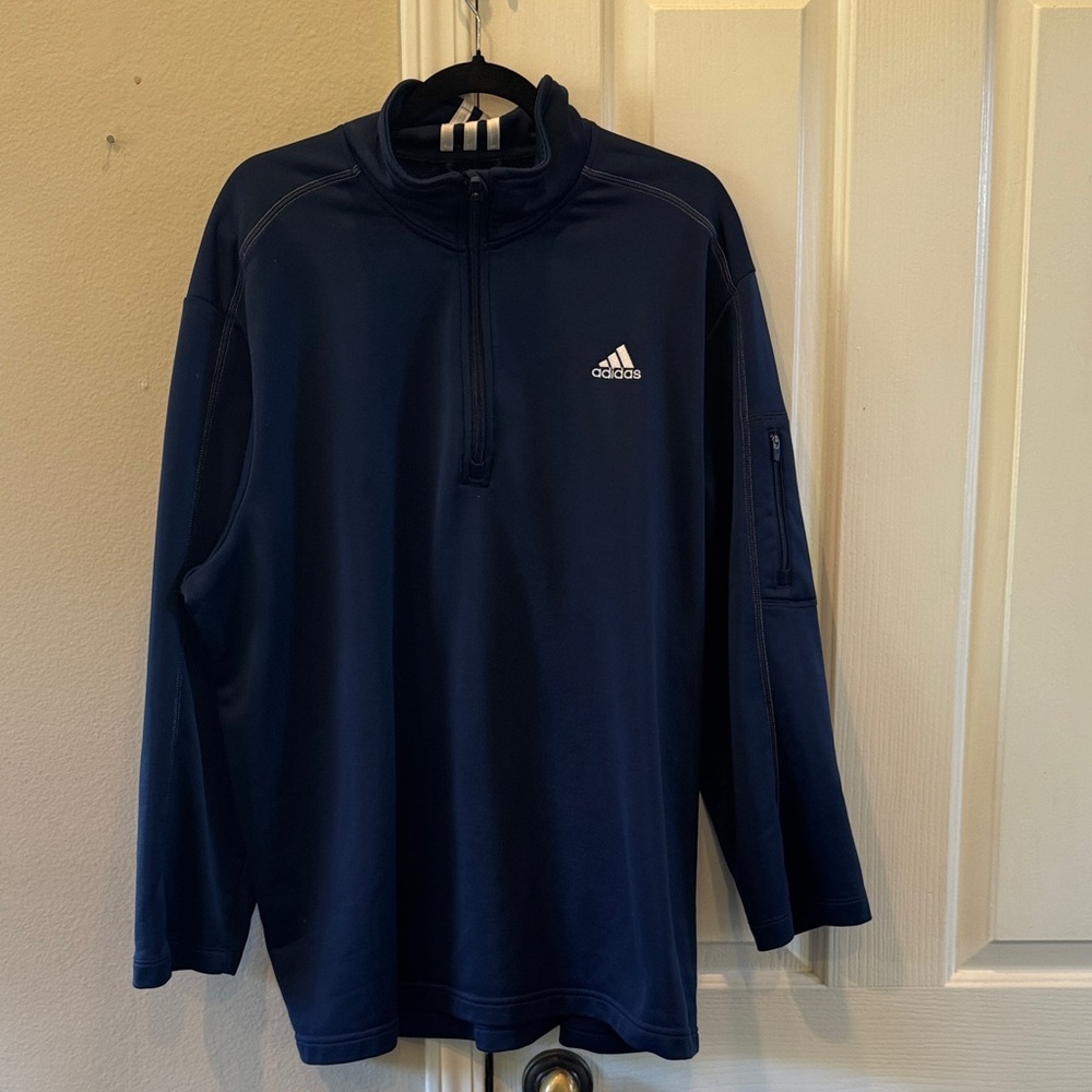 Adidas Dark Blue Half-Zip Top -XXL